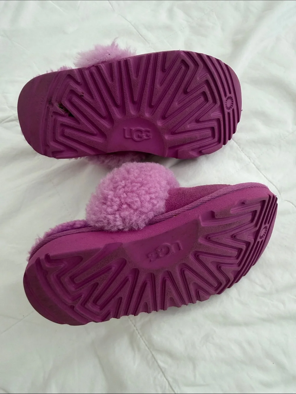 Ugg Kids Cozy Purple Shearling Slippers